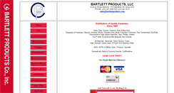 Desktop Screenshot of bartlettproducts.com