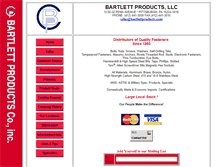 Tablet Screenshot of bartlettproducts.com